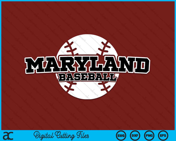 Maryland honkbal blok lettertype SVG PNG digitale snijbestanden 