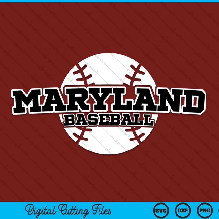 Maryland Baseball Block Font SVG PNG Digital Cutting Files