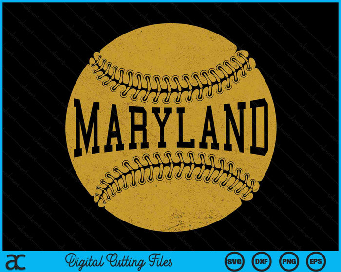 Maryland Baseball Fan SVG PNG digitale snijbestanden