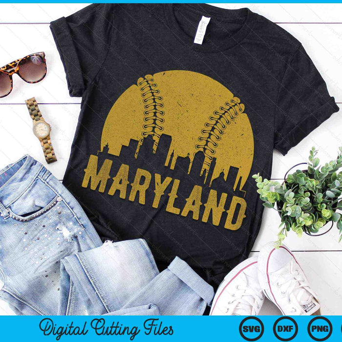 Maryland Baseball Fan SVG PNG Cutting Printable Files