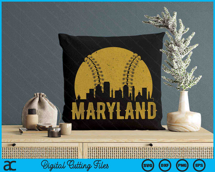 Maryland Baseball Fan SVG PNG Cutting Printable Files