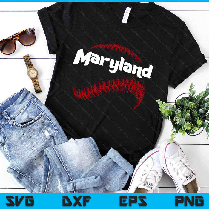Maryland Baseball Lovers Vintage Baseball Lovers Fans SVG PNG Digital Printable Files