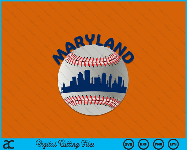 Maryland Baseball Team Fans of Space City SVG PNG Cutting Printable Files