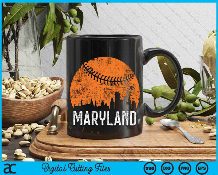 Maryland Skyline Maryland Baseball SVG PNG Digital Cutting Files