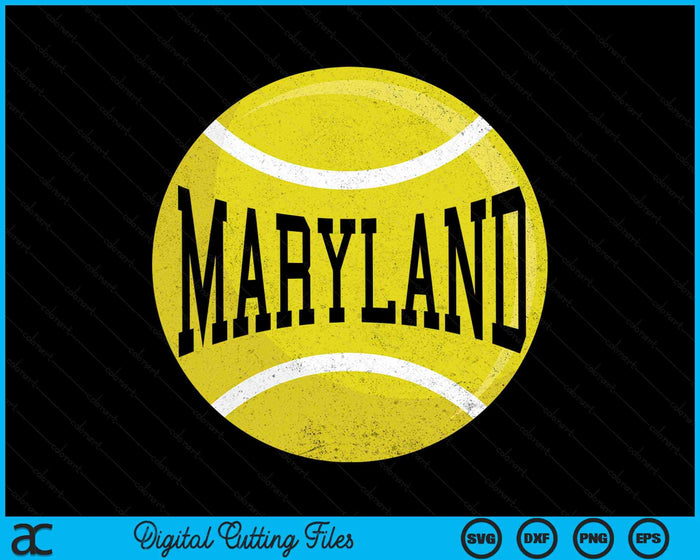 Maryland Tennis Fan SVG PNG Digital Cutting Files