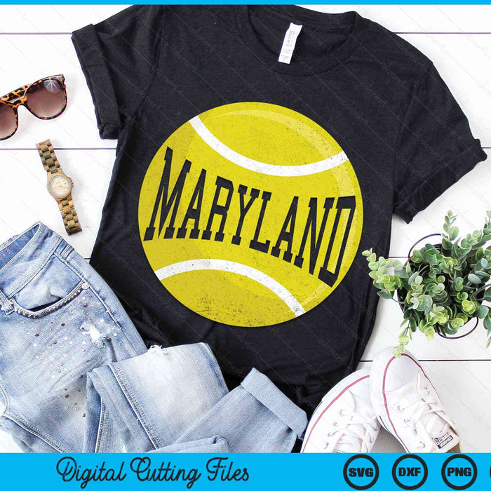 Maryland Tennis Fan SVG PNG Digital Cutting Files