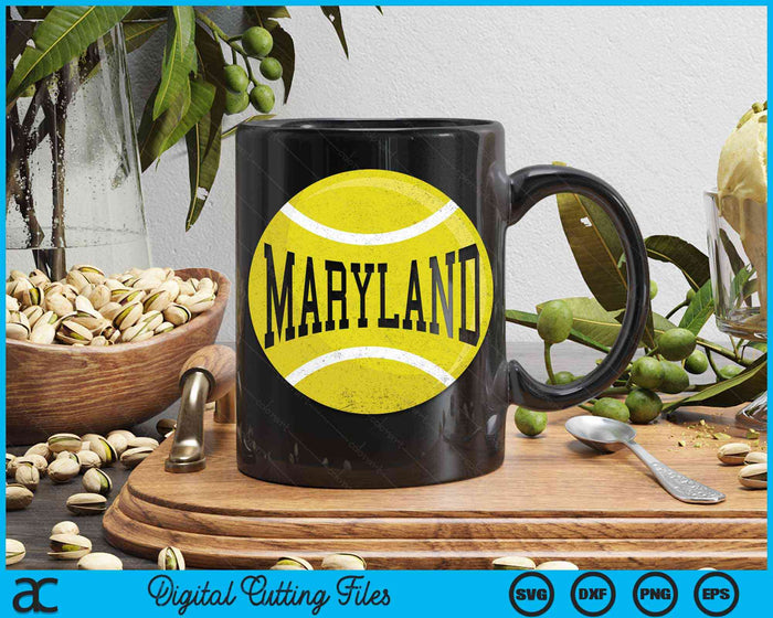 Maryland Tennis Fan SVG PNG Digital Cutting Files