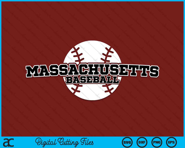 Massachusetts honkbal blok lettertype SVG PNG digitale snijden-bestanden 