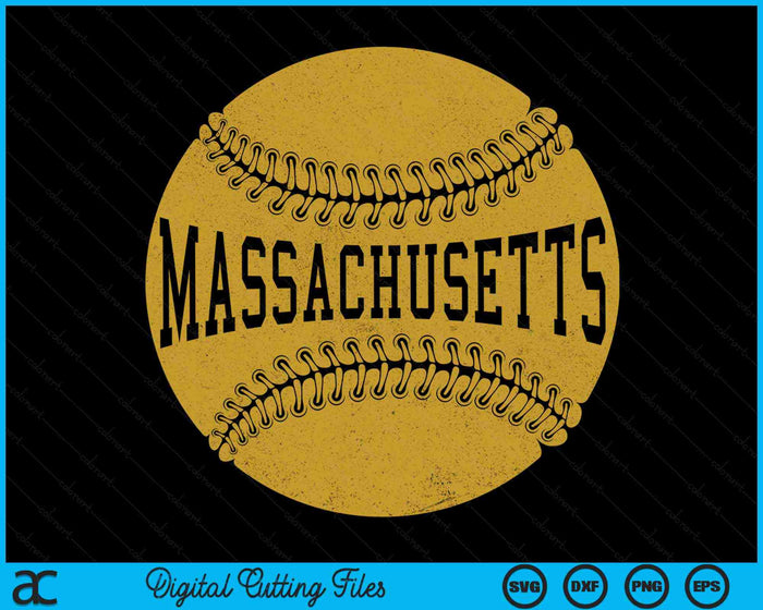 Massachusetts Baseball Fan SVG PNG Digital Cutting Files