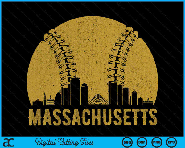 Massachusetts Baseball Fan SVG PNG snijden afdrukbare bestanden