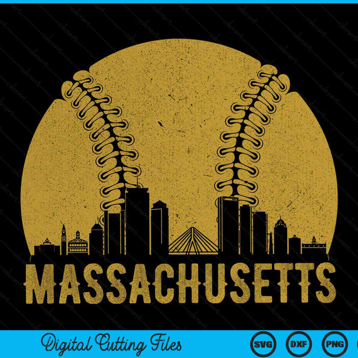 Massachusetts Baseball Fan SVG PNG Cutting Printable Files