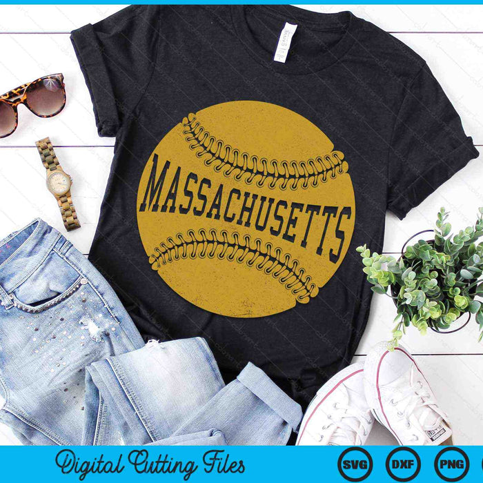 Massachusetts Baseball Fan SVG PNG Digital Cutting Files