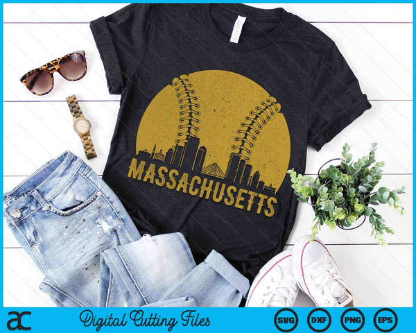 Massachusetts Baseball Fan SVG PNG Cutting Printable Files