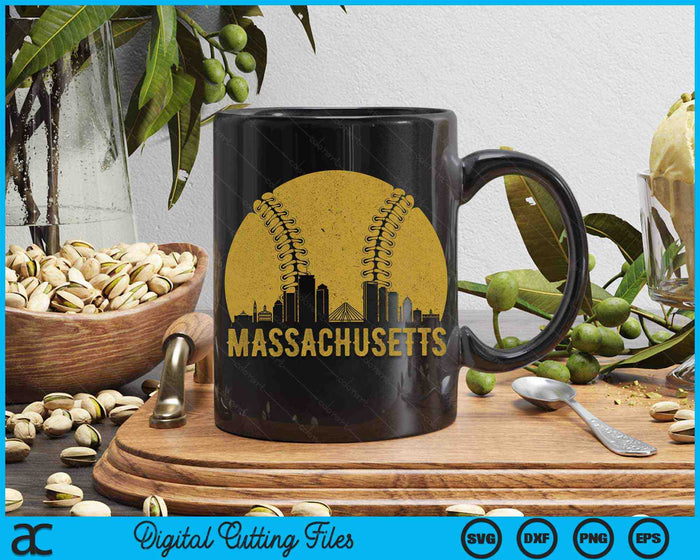 Massachusetts Baseball Fan SVG PNG Cutting Printable Files