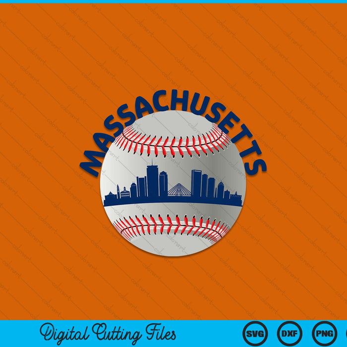 Massachusetts baseball team fans of space city SVG PNG cut file for Cricut