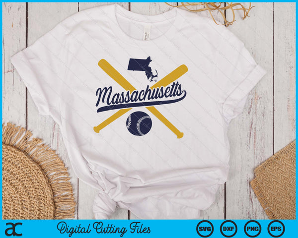 Massachusetts Baseball Vintage Wisconsin Pride Love City SVG PNG Digital Cutting Files