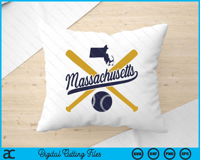 Massachusetts Baseball Vintage Wisconsin Pride Love City SVG PNG Digital Cutting Files