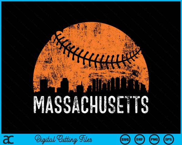 Massachusetts Skyline Massachusetts Baseball SVG PNG Digital Cutting Files