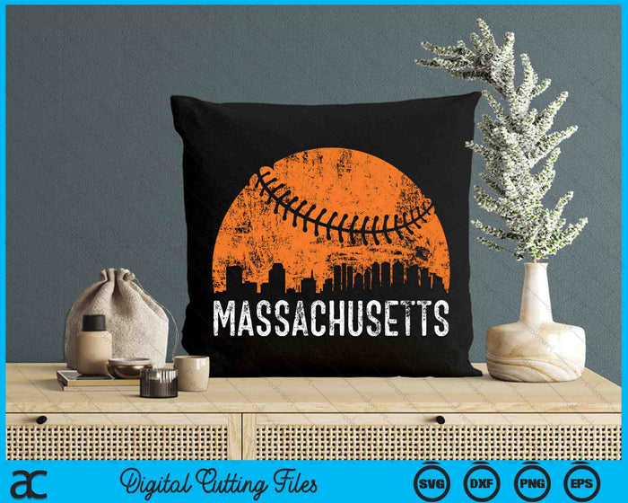 Massachusetts Skyline Massachusetts Baseball SVG PNG Digital Cutting Files