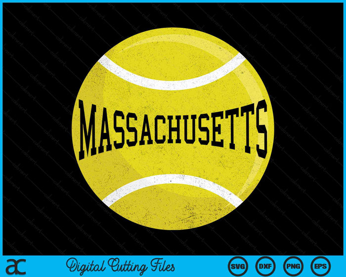 Massachusetts Tennis Fan SVG PNG Digital Cutting Files