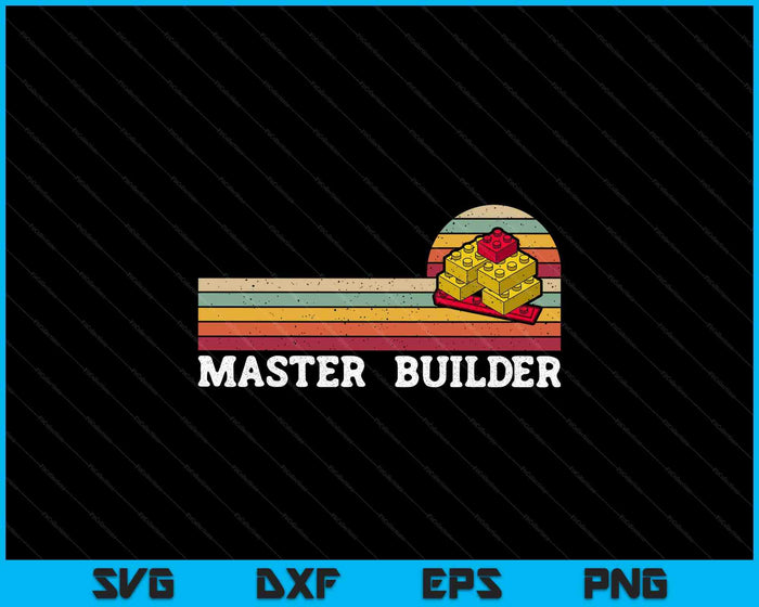 Master Builder Cool Builder Building Blocks Set Toys SVG PNG Digital Cutting Files