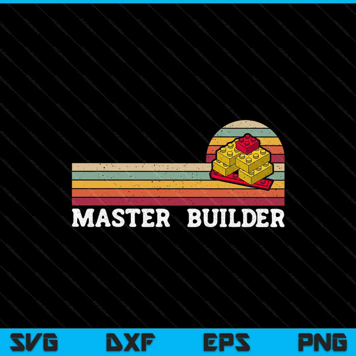 Master Builder Cool Builder Building Blocks Set Toys SVG PNG Digital Cutting Files