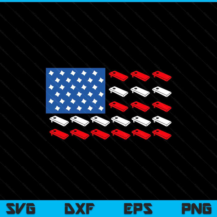 Matching Cornhole American Flag USA July 4th Cornhole SVG PNG Digital Printable Files