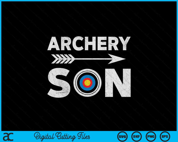 Matching family archery son arrow target team photo meme SVG cut file