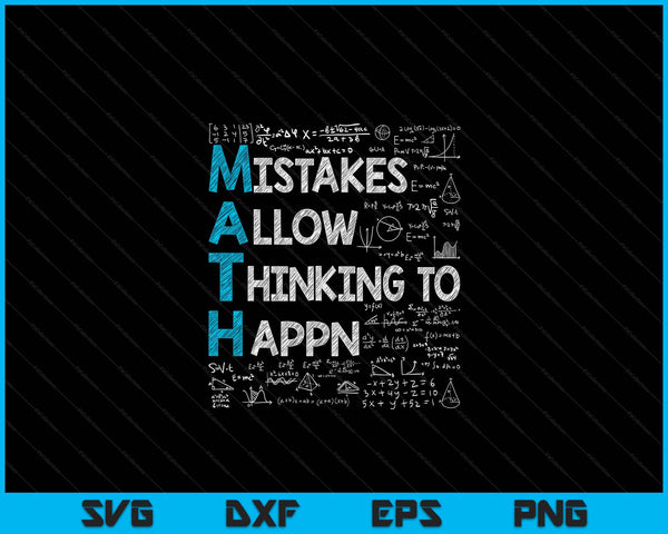 Math lovers mistakes allow thinking to happen SVG cut file
