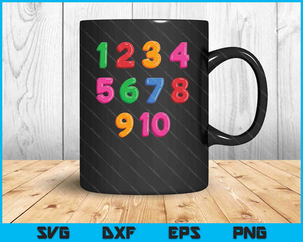 Math Numbers Learning Preschool Education SVG PNG Cutting Printable Files
