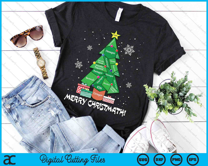 Math Teacher Polygon Christmas Tree Geometry Merry Christmas SVG PNG Digital Printable Files