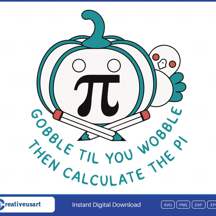 Math Teacher Thanksgiving with a jack-o-lantern, pi symbol and turkey SVG printed on a white t-shirt