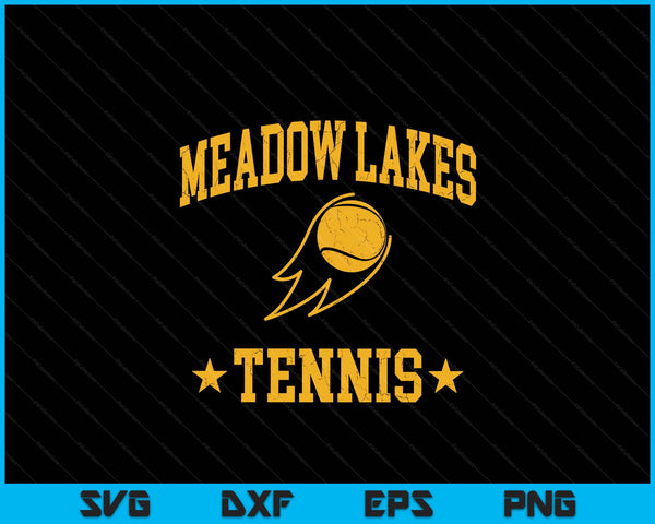 Meadow lakes rapids tennis vintage gameday retro tennis lover SVG cut file