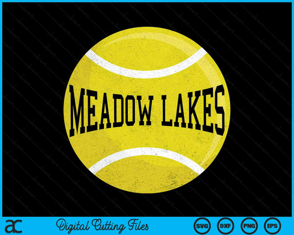 Meadow Lakes Tennis Fan SVG PNG Digital Cutting Files