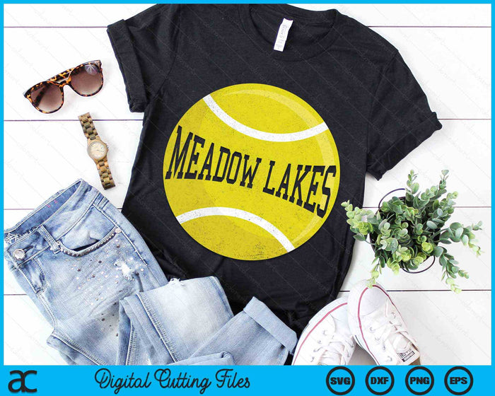 Meadow Lakes Tennis Fan SVG PNG Digital Cutting Files