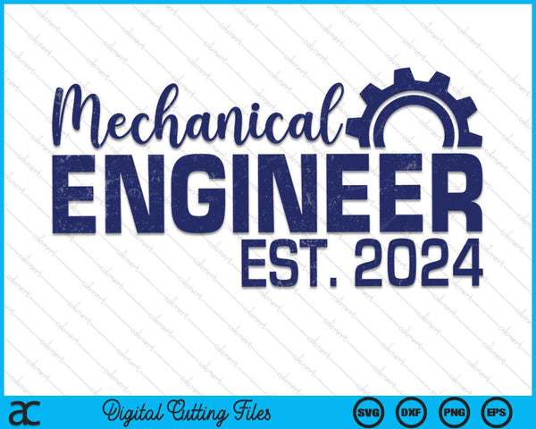 Mechanical Engineer Graduation 2024 SVG PNG Digital Cutting Files
