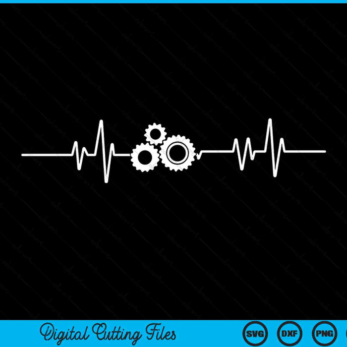 Mechanical engineer heartbeat SVG cut file