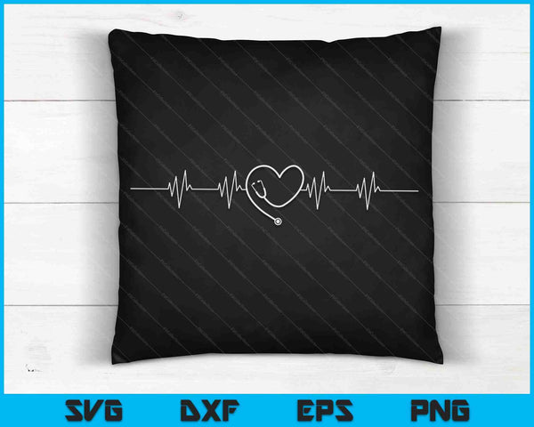 Medical Nursing Stethoscope Nurse Heartbeat SVG PNG Digital Cutting Files