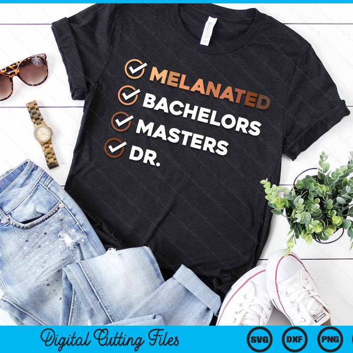 Melanated Doctorate Graduation PhD EdD Bachelor Master Dr SVG PNG Digital Cutting Files