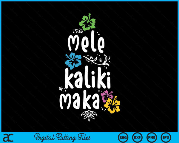 Mele Kalikimaka Christmas Shirts Hawaiian Xmas Vacation SVG PNG Digital Cutting Files