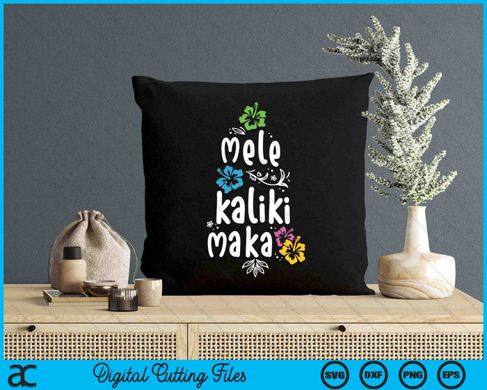 Mele Kalikimaka Christmas Shirts Hawaiian Xmas Vacation SVG PNG Digital Cutting Files