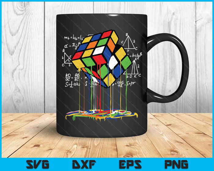 Melting Cube Speed Cubing Vintage Puzzle Youth Math SVG PNG Digital Cutting Files