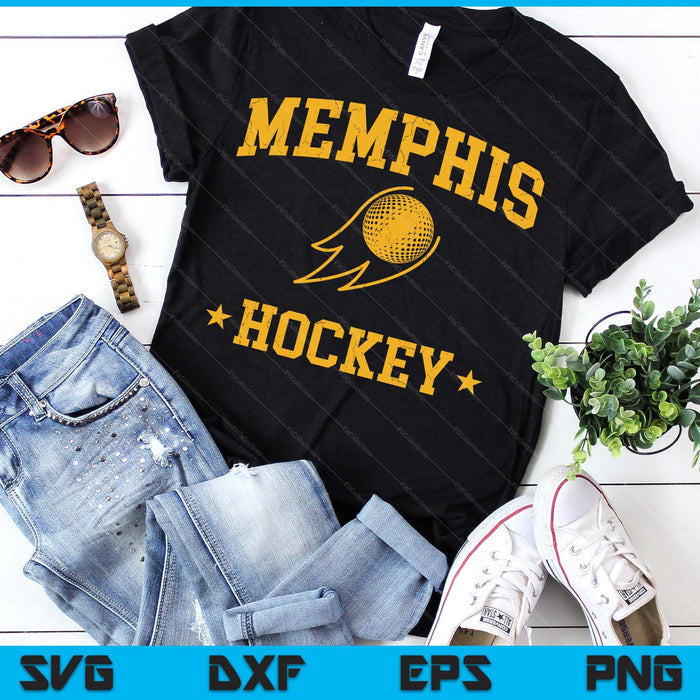 Memphis Hockey Vintage Gameday Retro Hockey Lover SVG PNG Digital Printable Files