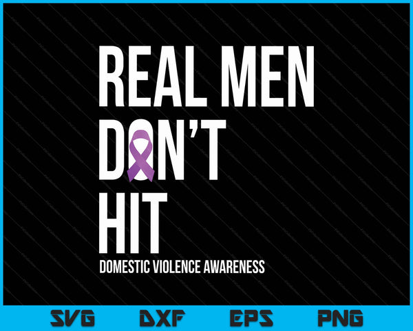 Men don't hit domestic violence awareness ribbon SVG cut file
