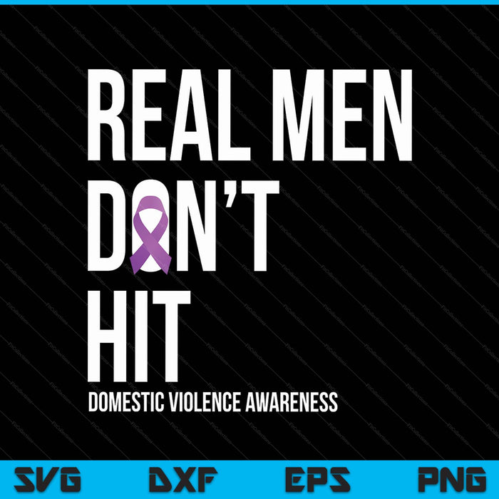 Men don't hit domestic violence awareness ribbon SVG cut file