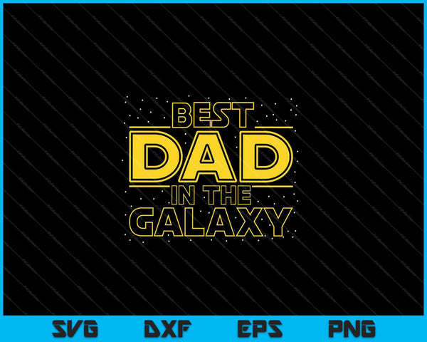 Mens papa shirt cadeau voor nieuwe papa, beste papa in de Galaxy SVG PNG snijden afdrukbare bestanden