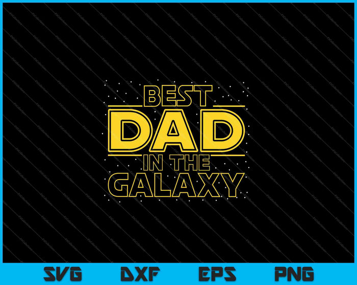 Mens papa shirt cadeau voor nieuwe papa, beste papa in de Galaxy SVG PNG snijden afdrukbare bestanden