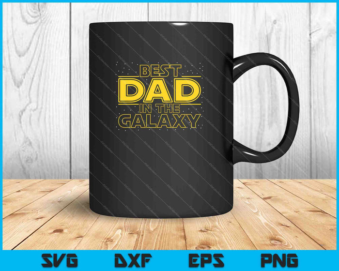 Mens papa shirt cadeau voor nieuwe papa, beste papa in de Galaxy SVG PNG snijden afdrukbare bestanden