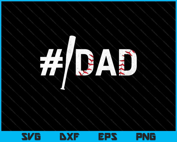 Mens Number One Baseball Dad for Fathers Day #1 Daddy SVG PNG Cutting Printable Files