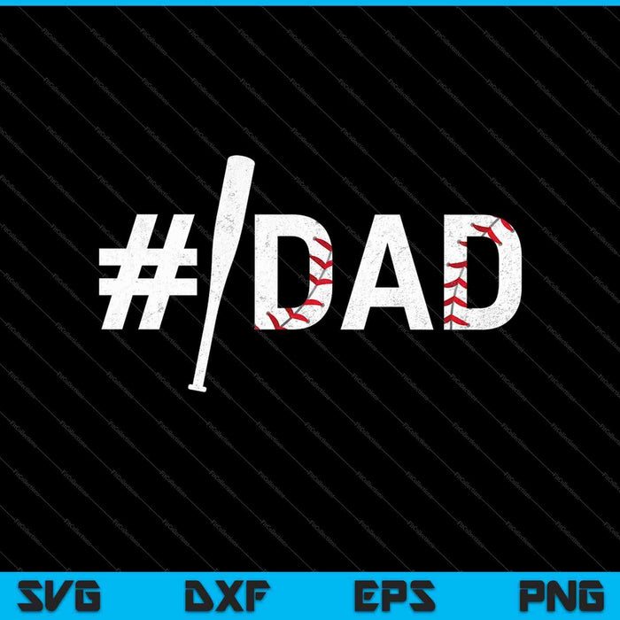 Mens Number One Baseball Dad for Fathers Day #1 Daddy SVG PNG Cutting Printable Files